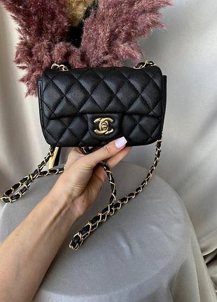 Жіноча сумочка шкіряна через плече chanel, чорна жіноча сумка шанель