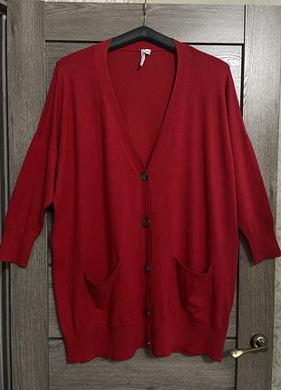 Кардиган батального розміру з кишенями