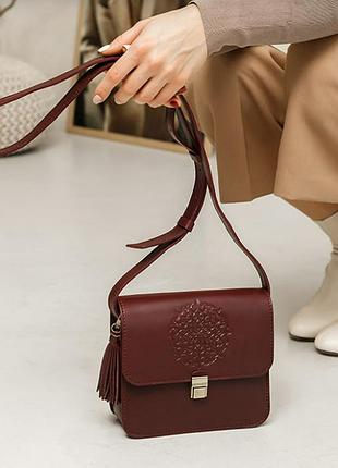 Стильная женская сумочка из натуральной кожи через плечо, кожаные женские сумки модные качественные бордовый