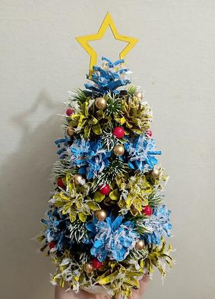 Новогодняя композиция, патриотическая елка, новогодняя декоративная елка