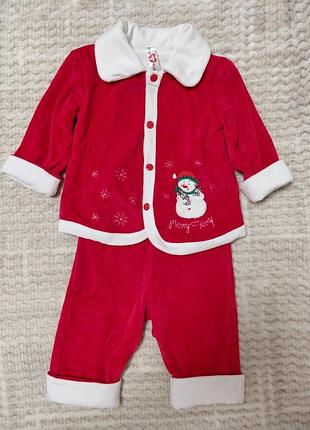 Новорічний дитячій велюровий костюм