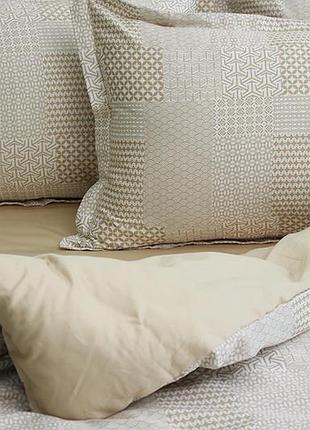 Евро двуспальный комплект постельного белья 100% хлопок (турция) на молнии с компаньоном (евро) pt-012