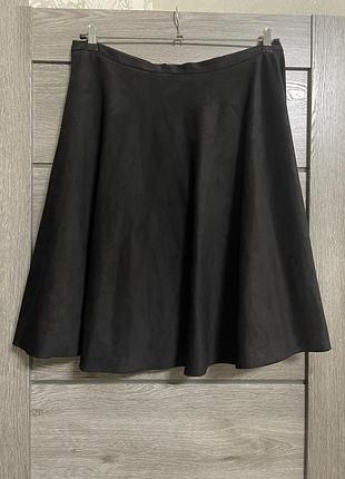 Спідниця розкльошена з еко замша