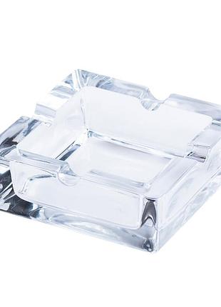 Пепельница стеклянная квадратная 2*12 см