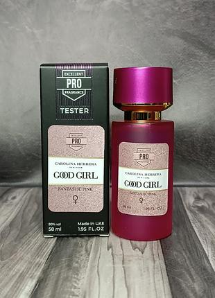 Женский парфюм carolina herrera good girl fantastic pink tester pro (фантастик пинк) 58 мл.