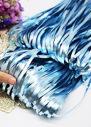 Дощик для фотозони довгий з голограмою 4 м на 1 м блакитний