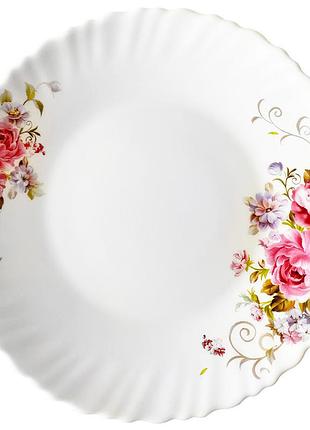 Рожевий букет, wave, тарілка обідня, v-220pb, vittora, 220 мм