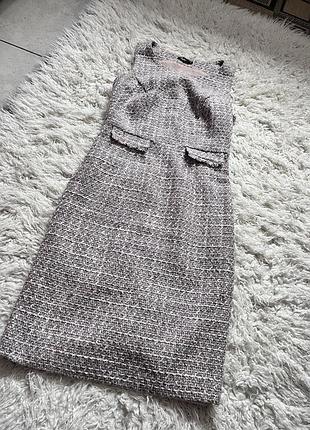 Твідова сукня міді m