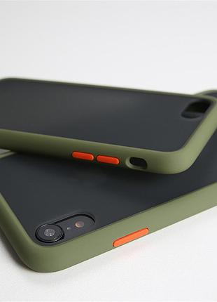 Apple iphone xr защитный зеленый чехол likgus hard case