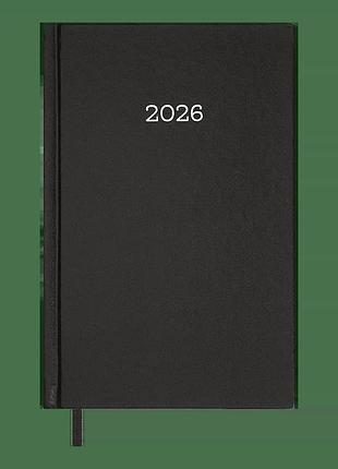 Ежедневник датированный buromax simple a5 из бумвинила 320 страниц черный