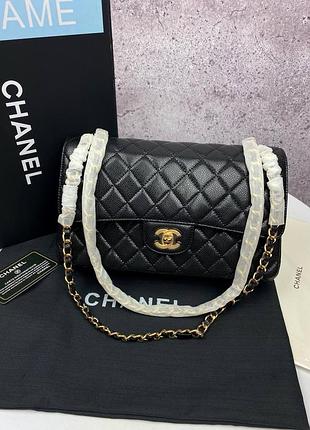 Кожаная женская сумка chanel black черная, сумочка кросс боди шанель / женские сумочки и клатчи