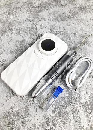Фрезер для манікюру та педикюру з акумулятором, портативний dmj-110, 35 000 об/хв білий