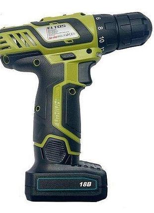 Аккумуляторный шуруповерт eltos да-18м