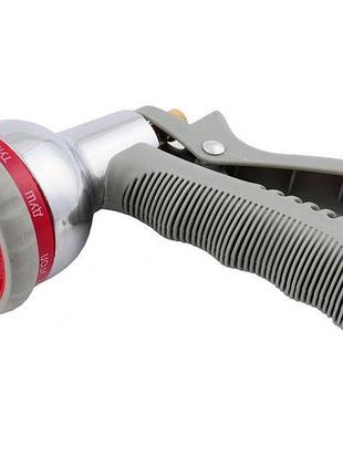 Пистолет поливочный intertool 8 функций хром (ge-0004)