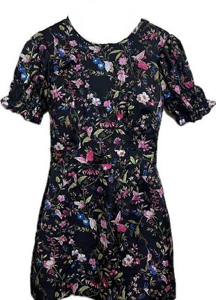 Коротке шифонове плаття з фонариками та відкритою спинкою — індивідуальний пошив (розмір s/xs)