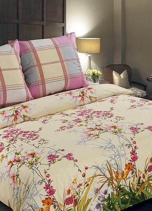Постельное белье поплин утренний сад семейный