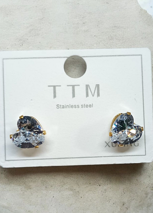 Сережки stainless steel нержавіюча сталь 8мм