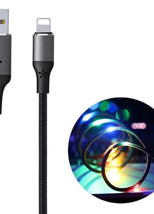 Кабель usb remax el luminous sound-activated rc-133i (lightning black)