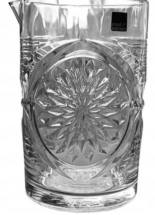 Карфа стеклянная тисненая 0,7 л с 6 стаканами 70 мл - royal leerdam cyra