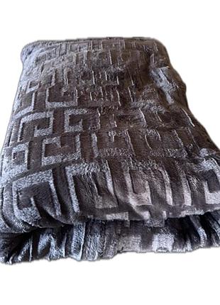 Плед евро кoloco "версаче" 220 х 240 см (39131) шоколадный