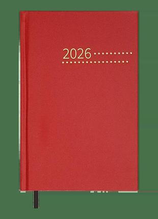 Ежедневник датированный buromax zest a5 из бумвинила 320 страниц красный