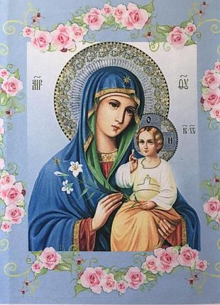 Схема для вышивки лентами,гладью икона неувядаемый цвет тм шелковый сад