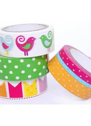 Набор бумажных скотчей "птички", 4 шт, heyda, 203584382