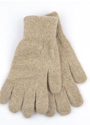 Рукавички жіночі вовняні зимові з хутряною підкладкою