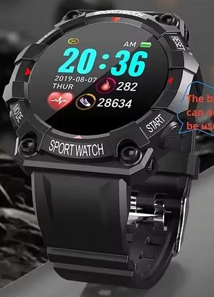 Cпортивные мужские смарт часы 46 мм циферблат черный