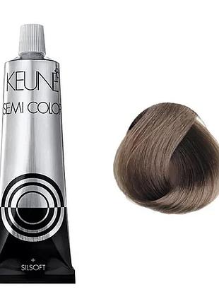 Краска тонирующая безаммиачная для волос keune semi color 7.18 medium ash blonde 60 мл