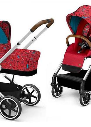 Коляска 2в1 cybex balios s love red