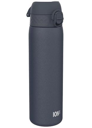 Пляшка для води ion8, 600 мл, синя, металева – еко-пляшка, bpa free, для спорту та щоденного використання
