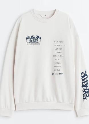 H&m zara mango george gap old navy котоновый свитшот худи с принтом на мальчика свитшот h&amp;m р.170 см