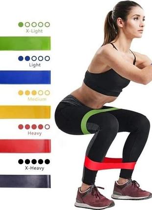 Набор резинок aurora для фитнеса