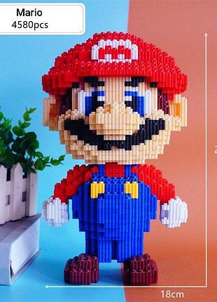 Конструктор 3d super mario 4580 деталей, 3d пазл марио, конструктор детский из блоков 3д