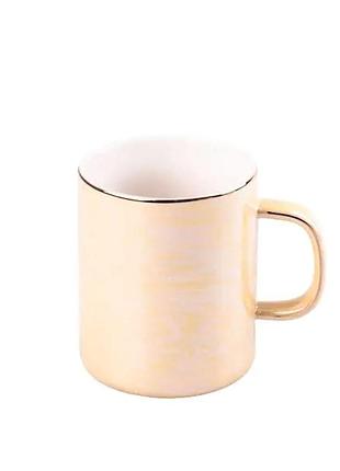 Чашка фарфоровая glaze 420мл в зеркальной глазури желтый hpcym0763y