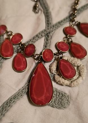 Колье металл пластик 28см