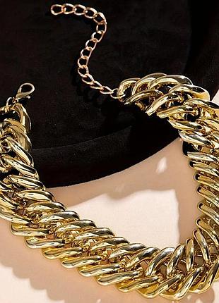 Чокер колье широкая цепочка