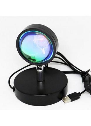 Проекционный светильник sunset lamp, с имитацией заката/рассвета, usb led lamp