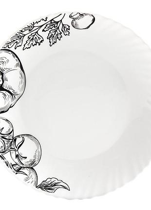 Овочевий етюд, wave, тарілка обідня, v-220vs, vittora, 220 мм