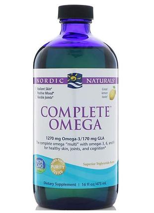 Омега 3 6 9 (лимон), complete omega, nordic naturals, 473 мл.