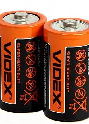 Батарейка сольова videx d r20p (2 шт.)