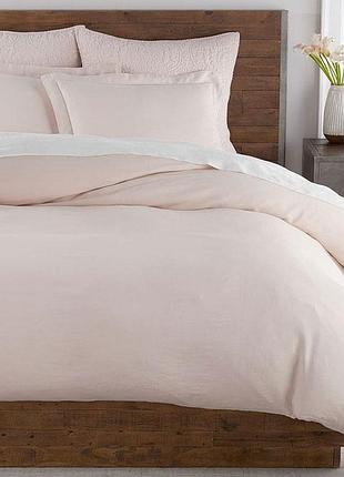 Постельное белье бежевая пудра ранфорс meriset - семейный на резинке сімейний