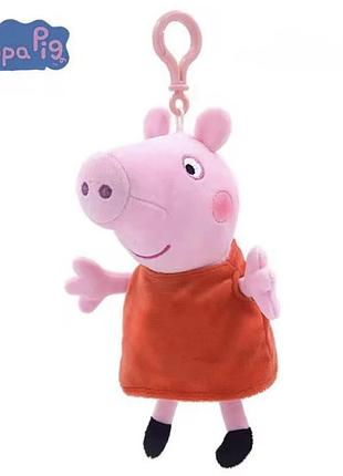 Мягкая игрушка свинка пеппа, брелок-подвеска 20см