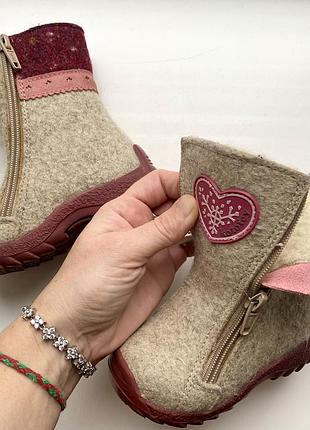 Чоботи валянки зимові котофей 21 розмір | устілка 13,2 см | натуральне хутро, для дівчинки