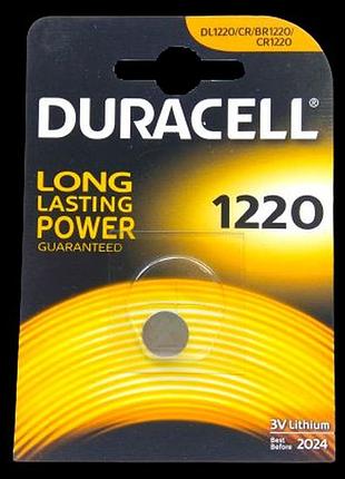 Батарейка литиевая duracell dl1220/cr1220/br1220 3v
