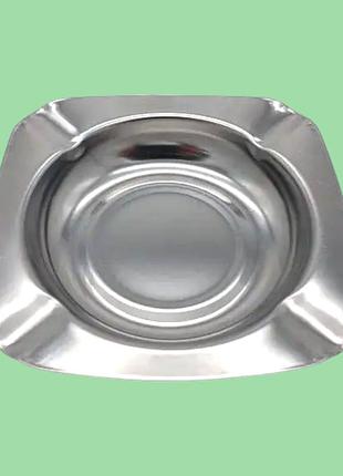 Пепельница металлическая квадратная для сигарет настольная 11*11 cm h 1,2 cm variomarket