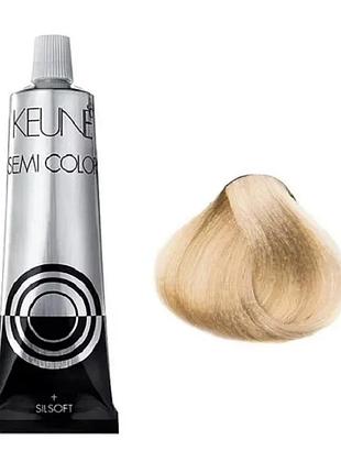 Краска тонирующая безаммиачная для волос keune semi color 10.31 lightest golden ash blonde 60 мл
