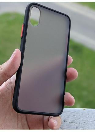 Iphone айфон x | iphone xs захисний чорний чохол likgus hard case