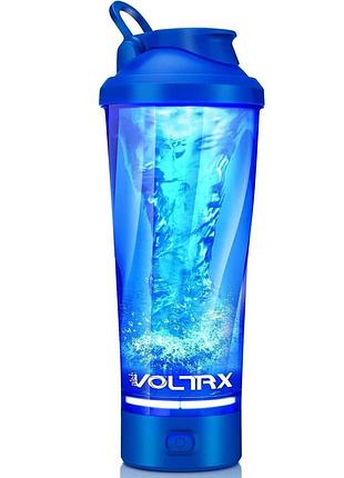 Шейкер спортивный электрический voltrx vortexboost, 600 мл, tritan, синий – для смешивания протеина